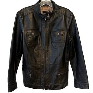 Prague Women's Black Leather Jacket in Size M